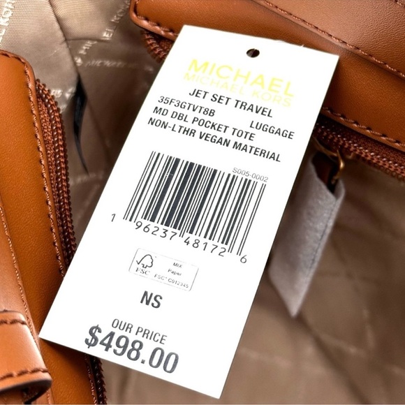 Michael Kors Jet Set Medium Pocket Tote Bag Luggage (NWT) - Picture 11 of 11